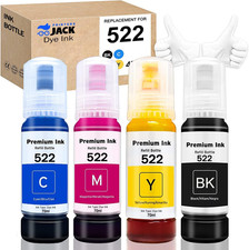 Printers Jack Compatiable with Epson T522 Refill Ink Bottle Kit for Supertank ET picture
