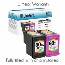 60XL 60 XL Ink Cartridges CC641W CC644W for HP Photosmart Series picture