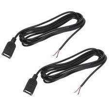 2 x Micro USB Female to 2Pin Bare Wire 24AWG 79