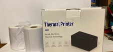 Aixiqee thermal direct to paper printer Y812BT New Open Box & 2 Roll Labels picture