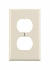 Leviton M56-78003-TMP 1 Duplex Light Almond Receptacle Wall Plates 10 Count picture