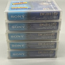 SONY DDS DATA CARTRIDGE LOT OF 5 SEALEAD NEW DGD125P DDS-3 DGD150P DDS-4 TAPES picture