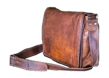 11 inch Small Handmade Crossbody Shoulder Genuine Leather iPad/Tablet Vintage... picture