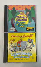 Curious George Chicka Chicka Boom Boom Vintage Children's PC Game Set of 2 CIB picture