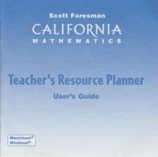Scott Foresman California Mathematics: Teacher's Resource Planner Grade K PC CD picture