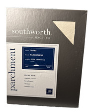 Southworth Parchment Paper 65 lb Ivory 100 Bright 8.5 x 11 400 sheets picture