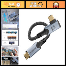 80Gbps USB C Data Cable, 1ft Right Angle, 240W, 8K/16K, Thunderbolt 4 Compatible picture