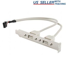 2 Port USB 2.0 Rear Panel Expansion Bracket Motherboard Desktop Computer  picture