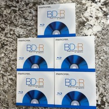 5x Memorex BD-R 25GB 4X Blu-ray Recordable Discs Blank Media Single Layer Sealed picture