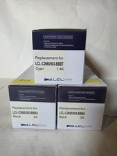 (1 CYAN + 2 BLACK) LCL-C2660/593 BBBU Laser Toner Cartridge NEW OPEN BOX picture