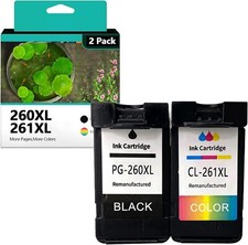2pk Replacement CL-261XL PG-260XL Ink Cartridge for Canon PIXMA TR7020 TS6420 picture