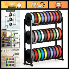 3-Tier Heavy Duty 3D Printer Filament Storage Rack for 30 Rolls, Metal Spool Hol picture