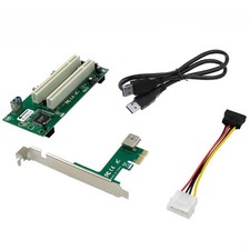 PCI Express PCI-e to Dual PCI Adapter Card PCIE PCI Slot Expansion Riser Card picture