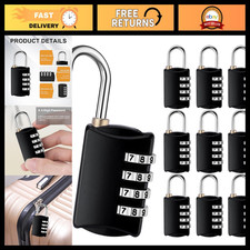 Waterproof 4-Digit Combination Lock - Resettable Padlock, 10 Pack, Security Lock picture