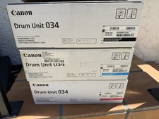 Qty 3 Genuine Canon 034 *USED* Black, Cyan, Magenta Drums for MF810Cdn /MF820Cdn picture