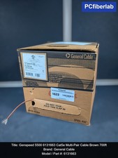 General Cable CAT 5E GenSpeed 5500 24AWG CMP Plenum Brown  - 700 FT picture