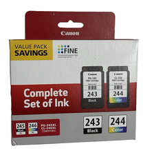 Genuine Canon PG-243 Black & CL-244 Color Ink Cartridges Combo Pack *New Sealed picture