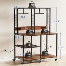 Heavy-Duty Metal 3D Printer Stand With Filament Storage, Dual Printer Workbench picture