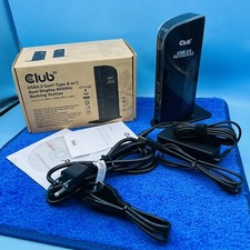 Club 3D USB 3.0 Dual DisplayPort 4K Monitor Universal Laptop Docking Station picture