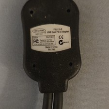 Belkin F5U119-E USB to Dual PS/2 Adapter Keyboard Mouse 1:2 Splitter Black picture