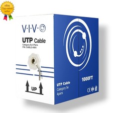 VIVO CABLE-V001 Cat5e Bulk Ethernet Cable 1000ft Gray CCA 24 AWG UTP New picture