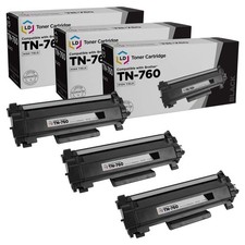 LD 3PK Replacement for Brother TN760 TN-760 High Yield Black Toner Cartridges picture