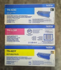 Genuine Set of 3 Brother TN423 CMY Toner Cartridges HL-L8260CDW/L8360CDW picture