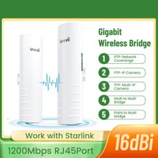 2Pack Wireless Ethernet Bridge 3KM Long Range Gigabit WiFi Bridge 1200Mbps PTMP picture