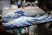 The Great Wave at Kanagawa Vintage Japanese Art - Premium Desk Mat & Mouse Pad picture