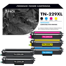 5-Pack TN229XL Toner Cartridges High Yield for Brother MFC-L3720/3780/3765CDW picture