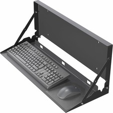 Black Flip Down 24 Inch Keyboard Tray Wall Mount Mount-FDKB1 Fits Standard Size picture