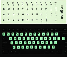 2PCS Pack Universal English Keyboard Stickers Glow in The Dark English-Glow picture
