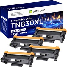 4x TN830XL Toner Cartridge For Brother 830 L2820DW DCP-L2640DW HL-L2460DW L2405W picture