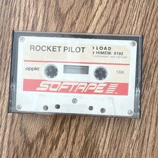 Softape Rocket Pilot & Saucer Invasion Cassette Tape For Apple Vintage MPN 8192 picture