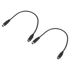 2Pcs, PS/2 Mouse and Keyboard Cable 6P 0.98 Feet Male to Female Black picture