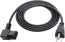 3 Prong Computer Power Cable 5.9FT, 18AWG Right Angle NEMA 5-15P to IEC 320 C13 picture