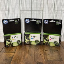 Genuine HP 935XL Magenta, Cyan & Yellow Ink Cartridges Exp: 2019/2018 picture
