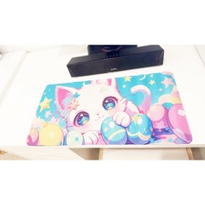 Anime Style Cute Cat & Star Oversized Mouse Pad 23.6