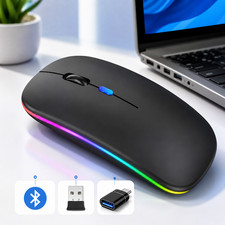 Rechargeable Wireless Bluetooth Mouse Dual Mode 2.4G Silent Optical PC Laptop picture