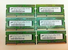 Lot of 6 OEM Micron 1GB 1Rx8 PC3-8500S Laptop RAM Memory MT8JSF12864HZ-1G1F1 42 picture