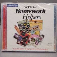 PrintMaster Homework Helpers by Broderbund (PC CD-ROM, 2002) picture