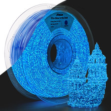 3D PLA Printer Filament, 1.75Mm Glow in the Dark Shiny Firefly Blue PLA Filament picture