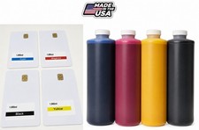 COMPATIBLE ECO SOLVENT BULK INK REFILL FOR MUTOH MS31 (4 LITERS) + 4 CARDS CYMK picture