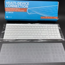 iClever BK10 Wireless Multi-Device Bluetooth Keyboard Silver Lightly Used picture