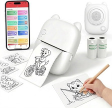 AI Voice Thermal Sticker Printer for Kids, Portable Inkless Mini Sticker Maker M picture