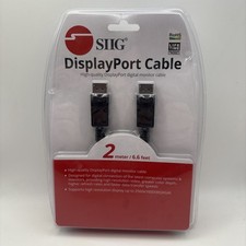 NEW SIIG CB-DP0022-S1 DisplayPort Digital Monitor Cable, 2-Meters (6.6ft) nib picture