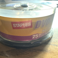 Staples Brand (DVD-RW Discs) 25-Pack Factory Sealed NIP picture