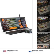 SABLUTE Gaming Keyboard and Mouse, Quiet Membrane Keyboard with RGB Backlit, ... picture