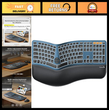 Backlit Bluetooth Ergonomic Wireless Split Keyboard with Wrist Rest, Rechargeabl picture