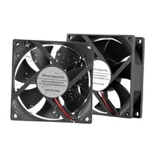 80mm Moisture-Proof 12V High Airflow Cooling Fan 2Wire 3Pin 3500RPM 2-Pack picture